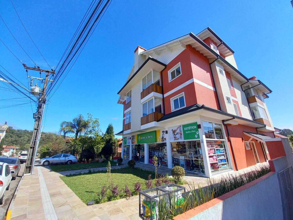Gramado - Apartamento Aconchegante Com Lareira E Churrasqueira Экстерьер фото